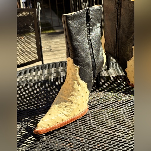 Grand Canyon Ostrich Boots With Stiletto Heels. Mexican Made Size 4 / US 6.5-7 - Picture 7 of 14